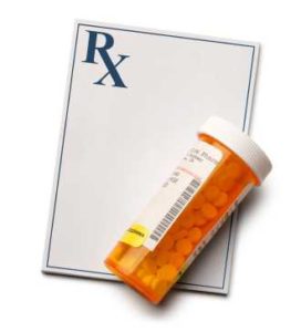 RX script with bottle